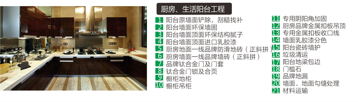 綿陽整裝裝修公司廚房陽臺工程